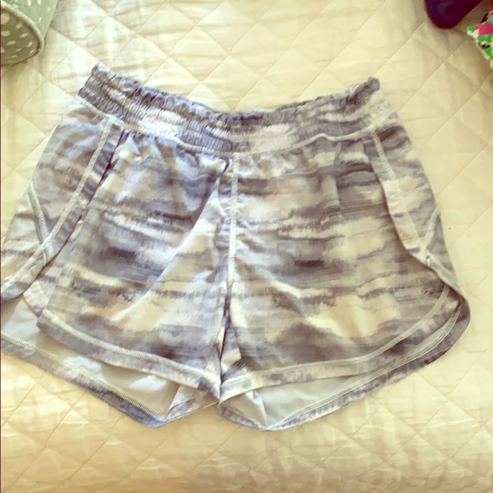 Grey and white Athleta shorts-size M